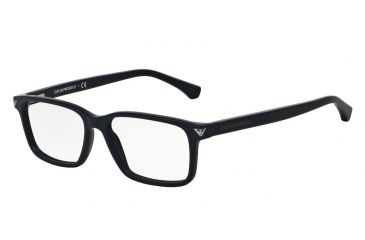 Image of Armani EA3072F Single Vision Prescription Eyeglasses 5452-56 - Matte Blue Frame