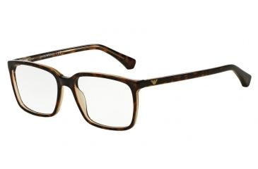 Image of Armani EA3074 Bifocal Prescription Eyeglasses 5465-55 - Top Havana On Tr Beige Frame