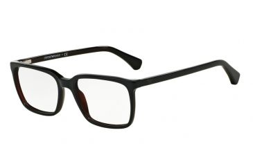 Image of Armani EA3074F Bifocal Prescription Eyeglasses 5466-55 - Top Blue On Tr Brown Frame