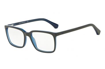 Image of Armani EA3074F Bifocal Prescription Eyeglasses 5467-55 - Top Grey On Opal Blue Frame