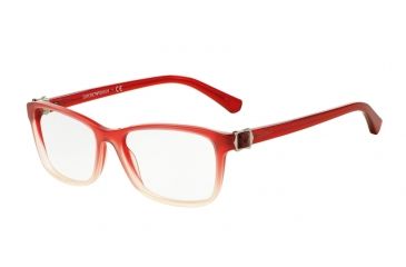 Image of Armani EA3076 Progressive Prescription Eyeglasses 5461-52 - Red Gradient Frame
