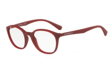 Image of Armani EA3079 Progressive Prescription Eyeglasses 5591-49 - Opaline Red Frame