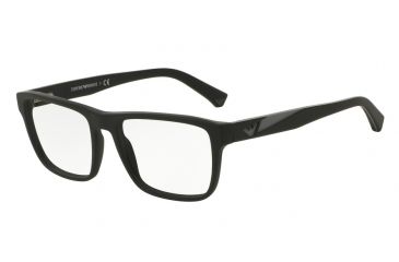 Image of Armani EA3080 Bifocal Prescription Eyeglasses 5042-53 - Matte Black Frame