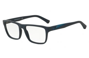 Image of Armani EA3080 Bifocal Prescription Eyeglasses 5504-53 - Matte Blue Frame