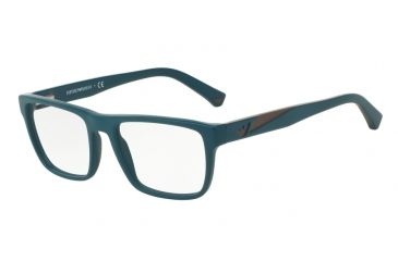 Image of Armani EA3080 Bifocal Prescription Eyeglasses 5508-53 - Matte Petroleum Frame