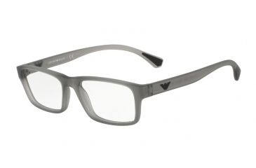 Image of Armani EA3088 Bifocal Prescription Eyeglasses 5532-55 - Matte Transparent Grey Frame