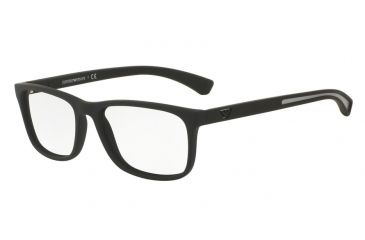 Image of Armani EA3092 Progressive Prescription Eyeglasses 5063-54 - Black Rubber Frame