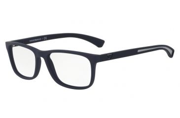 Image of Armani EA3092 Progressive Prescription Eyeglasses 5065-54 - Blue Rubber Frame