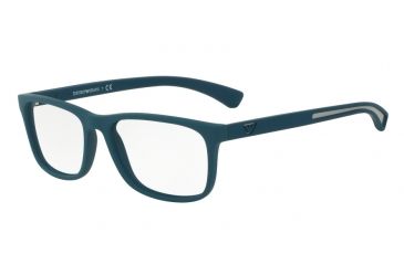 Image of Armani EA3092 Progressive Prescription Eyeglasses 5538-54 - Petroleum Rubber Frame