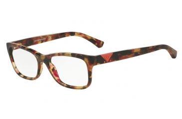Image of Armani EA3093 Bifocal Prescription Eyeglasses 5541-51 - Havana Spot Raspberry Frame