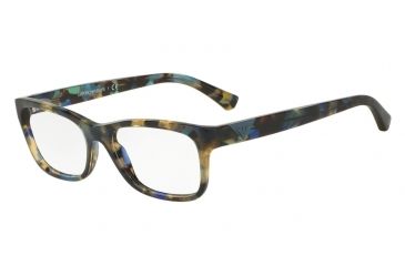 Image of Armani EA3093 Bifocal Prescription Eyeglasses 5542-51 - Havana Spot Blue Frame