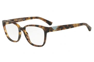 Image of Armani EA3094F Single Vision Prescription Eyeglasses 5540-54 - Havana Spot Grey Frame