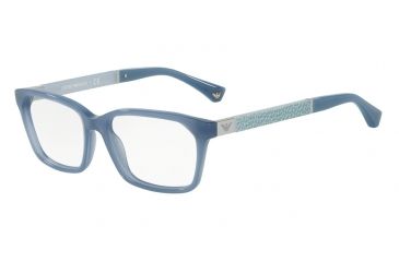 Image of Armani EA3095 Progressive Prescription Eyeglasses 5505-51 - Opal Azure Blue Frame