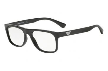 Image of Armani EA3097 Single Vision Prescription Eyeglasses 5017-53 - Black Frame