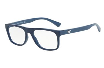 Image of Armani EA3097F Bifocal Prescription Eyeglasses 5556-56 - Top Dark Blue On Azure Frame