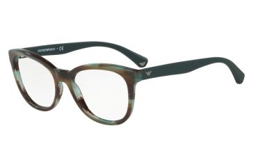Image of Armani EA3105F Bifocal Prescription Eyeglasses 5388-54 - Striped Green Frame