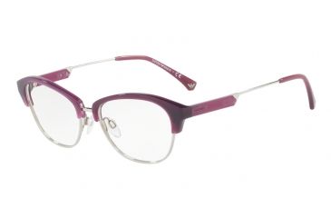 Image of Armani EA3115 Progressive Prescription Eyeglasses 5611-52 - Opal Violet/silver Frame