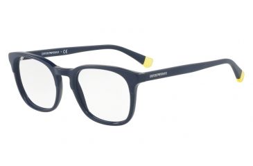 Image of Armani EA3118 Bifocal Prescription Eyeglasses 5596-51 - Matte Blue On Blue Frame