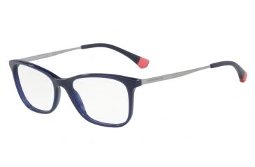 Image of Armani EA3119F Progressive Prescription Eyeglasses 5607-54 - Opal Blue Frame