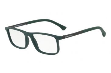 Image of Armani EA3125 Progressive Prescription Eyeglasses 5646-53 - Green Rubber Frame