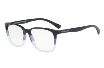 Image of Armani EA3127 Single Vision Prescription Eyeglasses 5629-53 - Dark Blue Aqua Frame