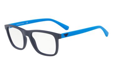 Image of Armani EA3140 Prescription Eyeglasses, 53mm, Matte Blue, EA3140-5650-53-SV