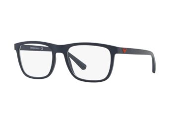 Image of Armani EA3140 Prescription Eyeglasses, 53mm, Matte Blue, EA3140-5719-53-SV