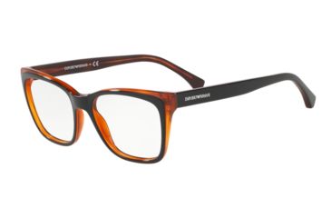 Image of Armani EA3146F Prescription Eyeglasses, 54mm, Top Black On Yellow Tortoise, EA3146F-5742-54-SV