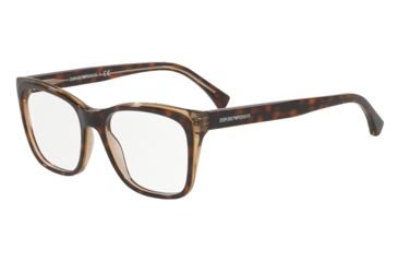 Image of Armani EA3146F Prescription Eyeglasses, 54mm, Top Havana On Crystal Beige, EA3146F-5746-54-SV