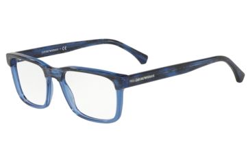 Image of Armani EA3148F Prescription Eyeglasses, 55mm, Striped Blue, EA3148F-5748-55-SV