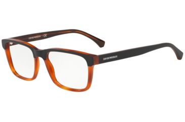 Image of Armani EA3148F Prescription Eyeglasses, 55mm, Top Matte Black On Yellow Tortoise, EA3148F-5742-55-SV