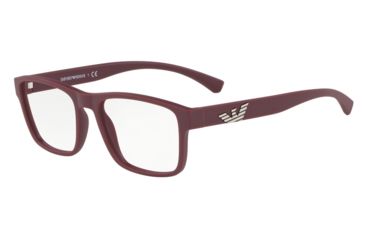 Image of Armani EA3149 Prescription Eyeglasses, 53mm, Matte Bordeaux, EA3149-5751-53-SV
