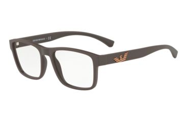 Image of Armani EA3149 Prescription Eyeglasses, 53mm, Matte Brown, EA3149-5755-53-SV