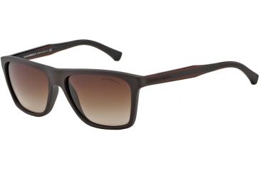 Image of Armani EA4001 Single Vision Prescription Sunglasses EA4001-506413-56 - Lens Diameter 56 mm, Frame Color Brown Rubber