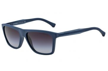Image of Armani EA4001 Single Vision Prescription Sunglasses EA4001-50658G-56 - Lens Diameter 56 mm, Frame Color Blue Rubber