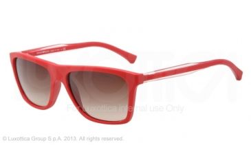Image of Armani EA4001 Single Vision Prescription Sunglasses EA4001-506713-56 - Lens Diameter 56 mm, Frame Color Red Rubber
