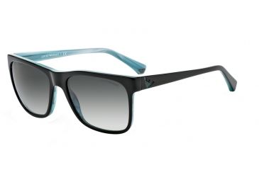 Image of Armani EA4002 Progressive Prescription Sunglasses EA4002-50528G-55 - Lens Diameter 55 mm, Frame Color Black/variegated Azure
