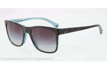 Image of Armani EA4002F Single Vision Prescription Sunglasses EA4002F-50528G-55 - Lens Diameter 55 mm, Frame Color Black/variegated Azure
