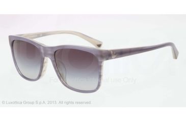 Image of Armani EA4002F Single Vision Prescription Sunglasses EA4002F-50628G-55 - Lens Diameter 55 mm, Frame Color Gray/striped Gray