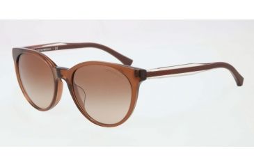Image of Armani EA4003F Progressive Prescription Sunglasses EA4003F-506913-55 - Lens Diameter 55 mm, Frame Color Brown Transp