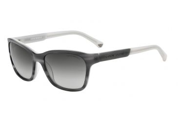 Image of Armani EA4004 EA4004 Bifocal Prescription Sunglasses EA4004-50488G-56 - Lens Diameter 56 mm, Frame Color Striped Gray/light Gray