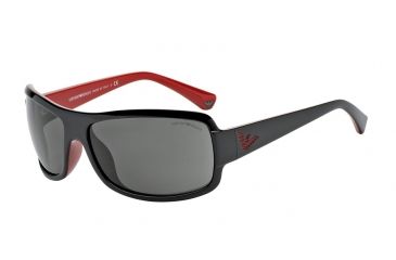Image of Armani EA4012 Bifocal Prescription Sunglasses EA4012-506187-63 - Lens Diameter 63 mm, Frame Color Top Black On Red