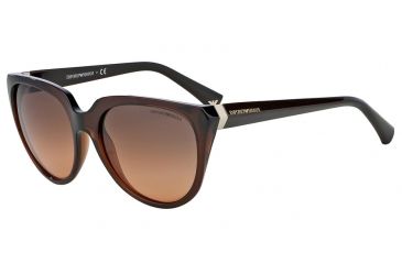 Image of Armani EA4027 Bifocal Prescription Sunglasses EA4027-519818-57 - Lens Diameter 57 mm, Frame Color Transparent Brown
