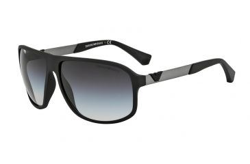 Image of Armani EA4029 Bifocal Prescription Sunglasses EA4029-50638G-64 - Lens Diameter 64 mm, Frame Color Black Rubber