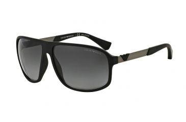 Image of Armani EA4029 Bifocal Prescription Sunglasses EA4029-5063T3-64 - Lens Diameter 64 mm, Frame Color Black Rubber