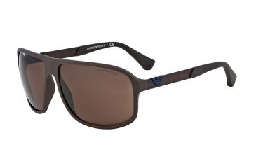 Image of Armani EA4029 Bifocal Prescription Sunglasses EA4029-521073-64 - Lens Diameter 64 mm, Frame Color Brown Rubber