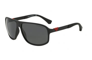 Image of Armani EA4029 Bifocal Prescription Sunglasses EA4029-532687-64 - Lens Diameter 64 mm, Frame Color Black Rubber