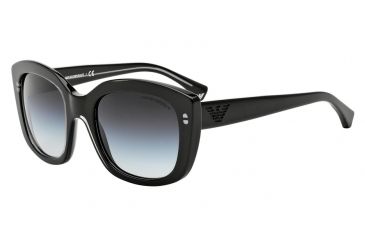 Image of Armani EA4031F Single Vision Prescription Sunglasses EA4031F-52208G-52 - Lens Diameter 52 mm, Frame Color Transp Grey On Black