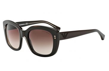 Image of Armani EA4031F Single Vision Prescription Sunglasses EA4031F-522213-52 - Lens Diameter 52 mm, Frame Color Transp Brown/dark Brown