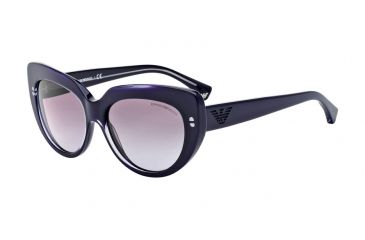 Image of Armani EA4032 Progressive Prescription Sunglasses EA4032-52218H-55 - Lens Diameter 55 mm, Frame Color Transp Lilac On Violet